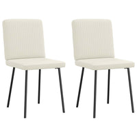 vidaXL Sedie da Pranzo 2 pz Crema in Velluto