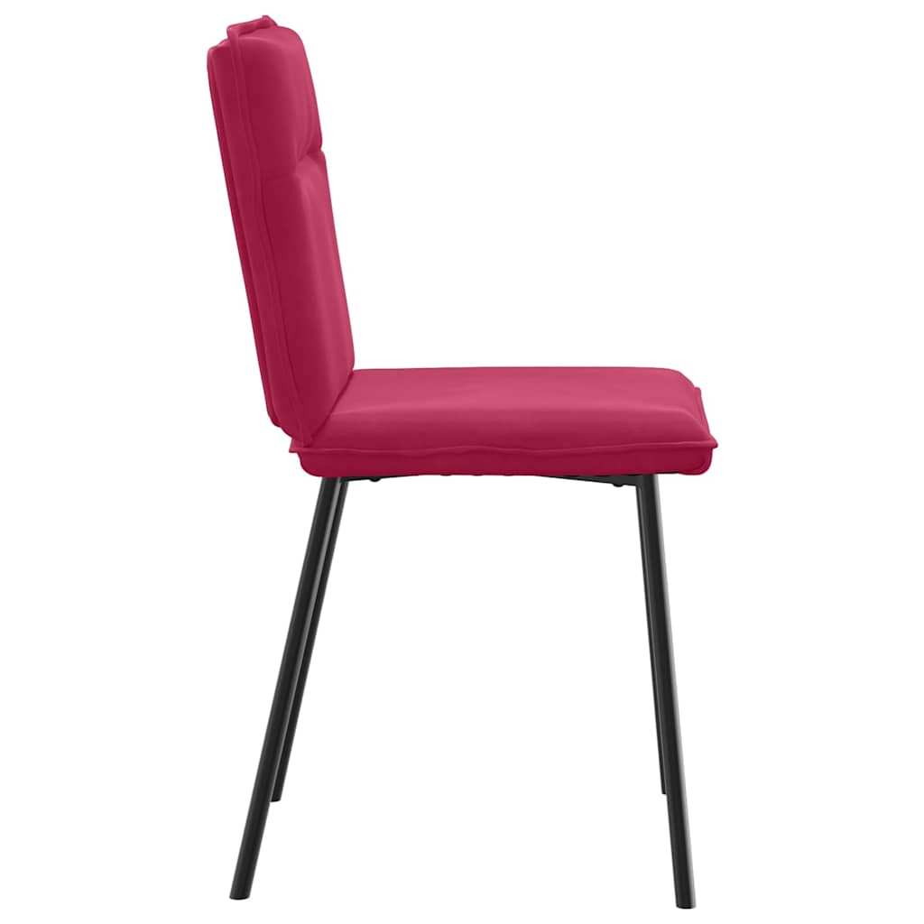 Sedie da Pranzo 2 pz Rosso Vino in Velluto 4101214