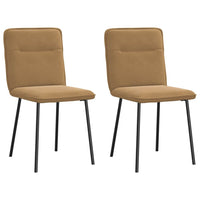 Sedie da Pranzo 2 pz Marroni in Velluto