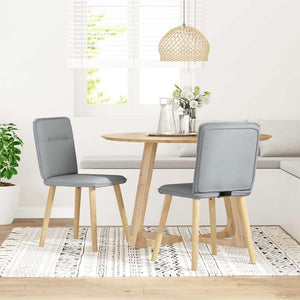 Sedie da Pranzo 2 pz Grigio Chiaro in Tessuto 4101220