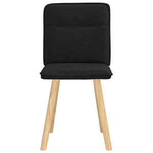 Sedie da Pranzo 2 pz Nere in Tessuto