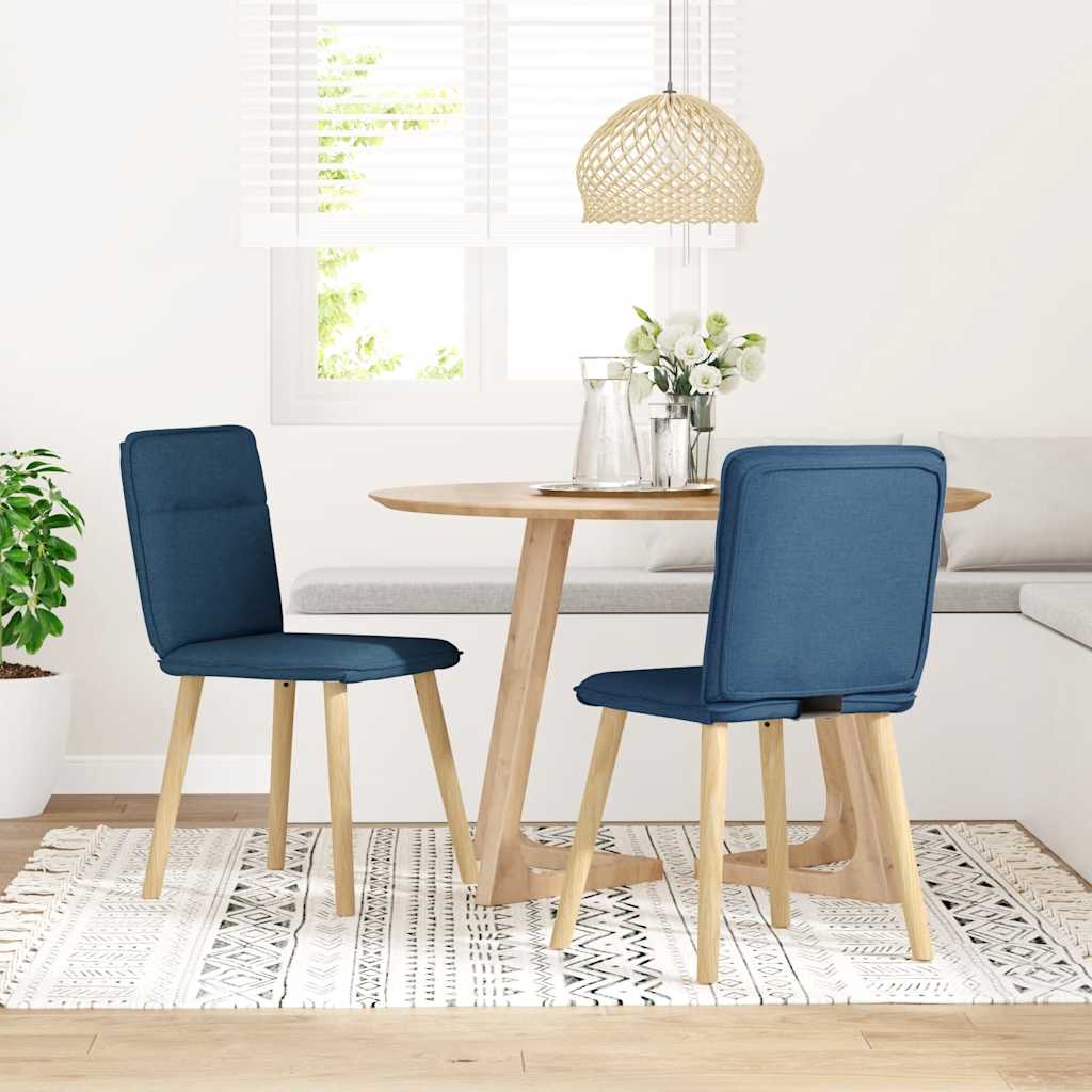 Sedie da Pranzo 2 pz Blu in Tessuto 4101228