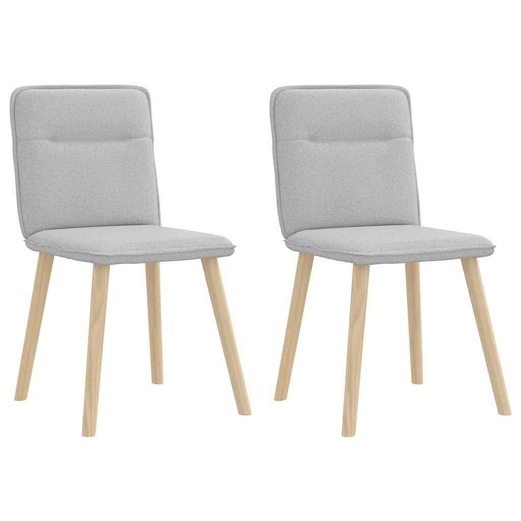 Sedie da Pranzo 2 pz Grigio Nuvola in Tessuto