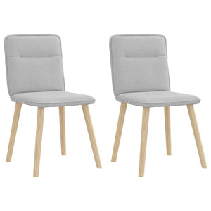 Sedie da Pranzo 2 pz Grigio Nuvola in Tessuto