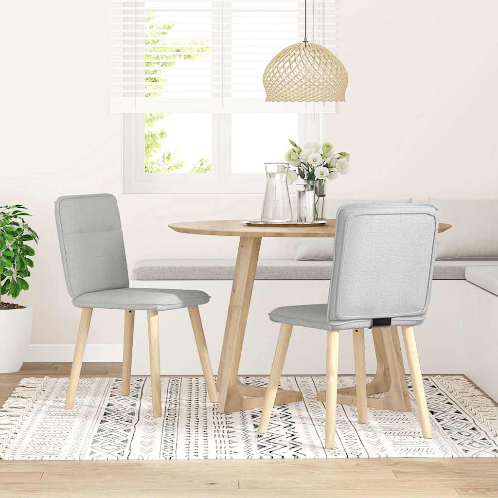 Sedie da Pranzo 2 pz Grigio Nuvola in Tessuto 4101229