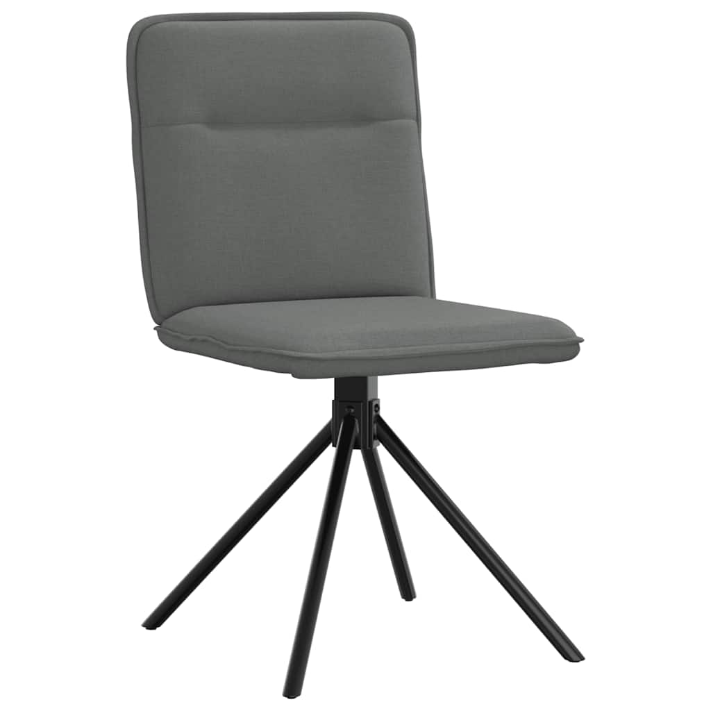 vidaXL Sedie da Pranzo 2 pz Grigio Scuro in Tessuto