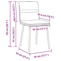 Sedie da Pranzo 2 pz Rosa in Velluto 4101248