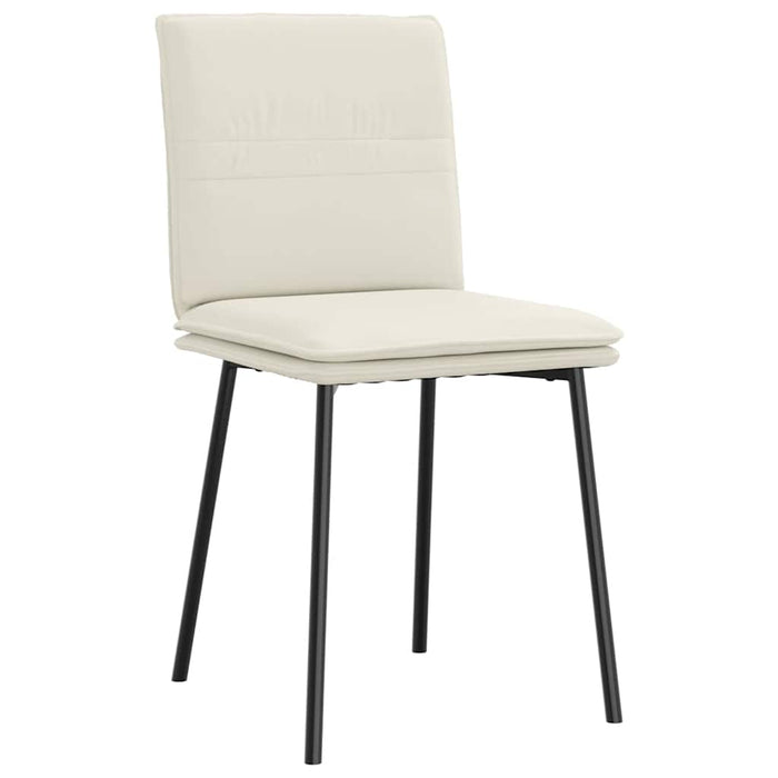 Sedie da Pranzo 2 pz Crema in Velluto 4101253