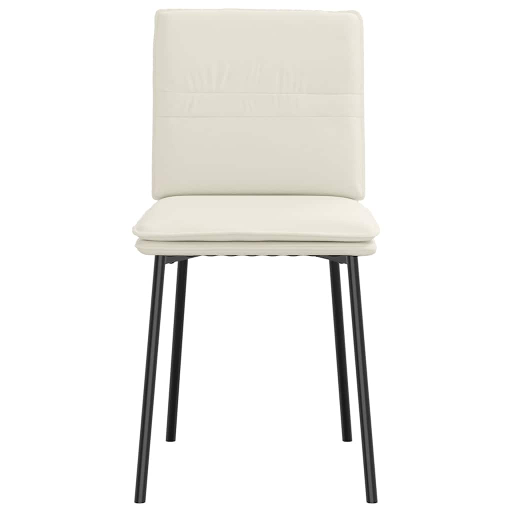 Sedie da Pranzo 2 pz Crema in Velluto 4101253