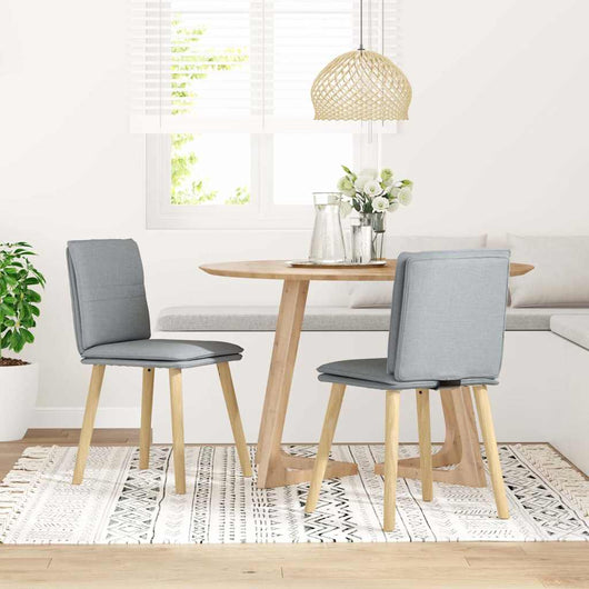Sedie da Pranzo 2 pz Grigio Chiaro in Tessuto 4101255