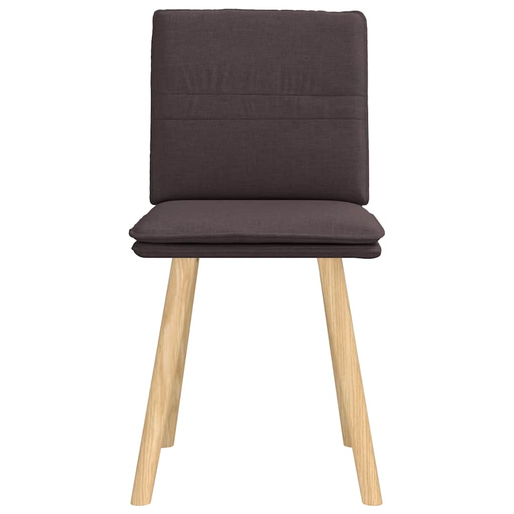 Sedie da Pranzo 2 pz Marrone Scuro in Tessuto 4101259