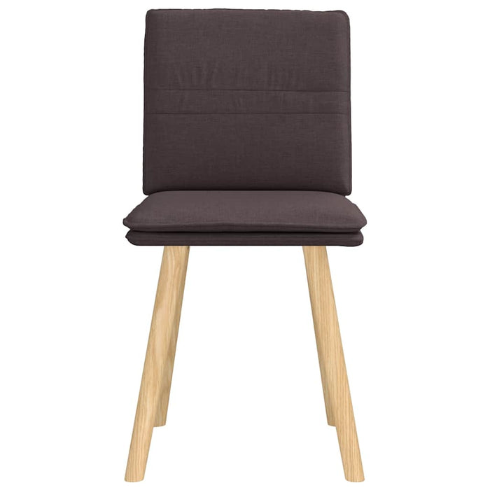 Sedie da Pranzo 2 pz Marrone Scuro in Tessuto 4101259