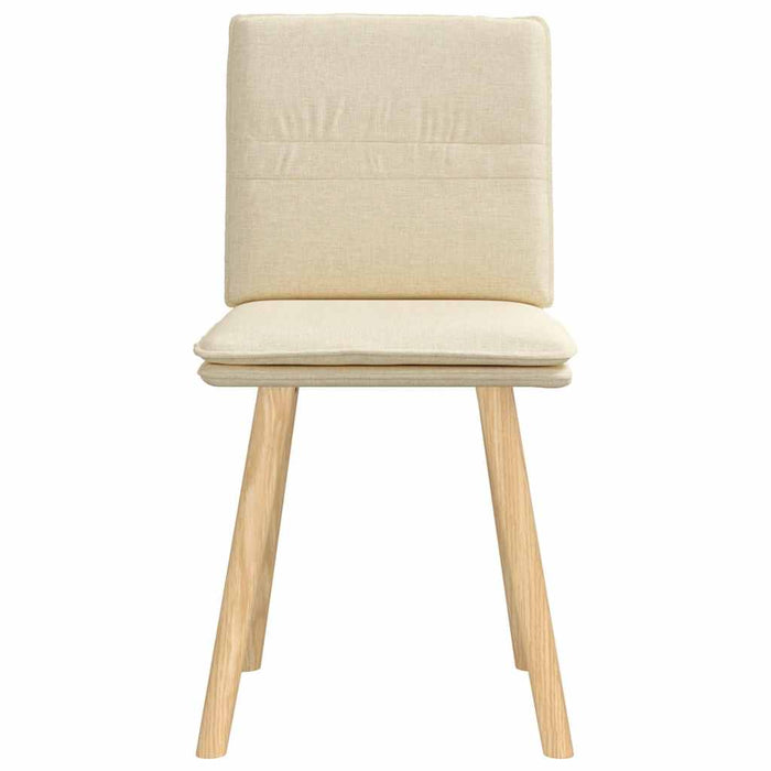 Sedie da Pranzo 2 pz Crema in Tessuto