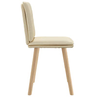 Sedie da Pranzo 2 pz Crema in Tessuto 4101262