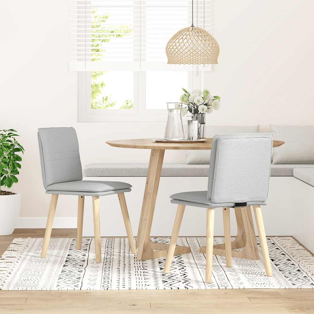 vidaXL Sedie da Pranzo 2 pz Grigio Nuvola in Tessuto
