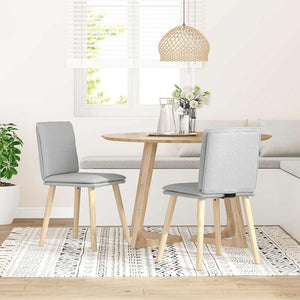 Sedie da Pranzo 2 pz Grigio Nuvola in Tessuto 4101264