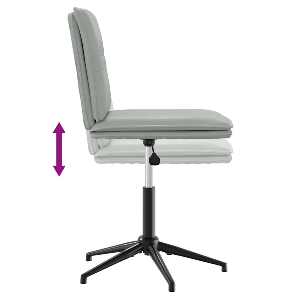 Sedia da Pranzo Grigio Chiaro in Velluto 4101267