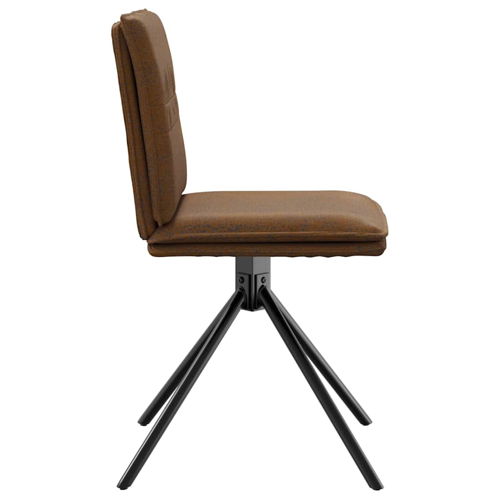 Sedia da Pranzo Marrone in Similpelle Scamosciata 4101278