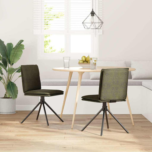 Sedia da Pranzo Verde Militare in Similpelle Scamosciata 4101281