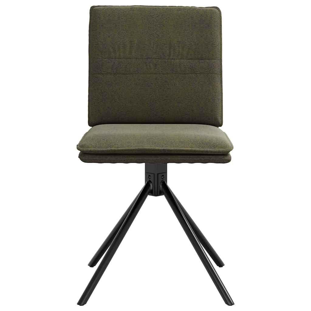 Sedia da Pranzo Verde Militare in Similpelle Scamosciata 4101281