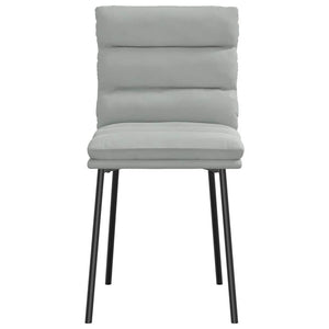 Sedie da Pranzo 2 pz Grigio Chiaro in Velluto