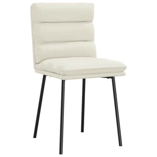 Sedie da Pranzo 2 pz Crema in Velluto 4101291