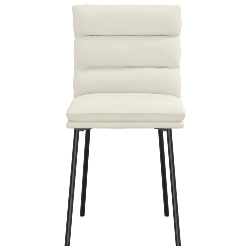 Sedie da Pranzo 2 pz Crema in Velluto 4101291