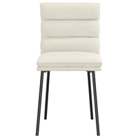 Sedie da Pranzo 2 pz Crema in Velluto 4101291