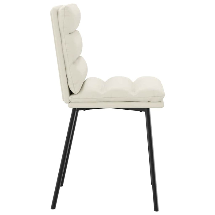 Sedie da Pranzo 2 pz Crema in Velluto 4101291