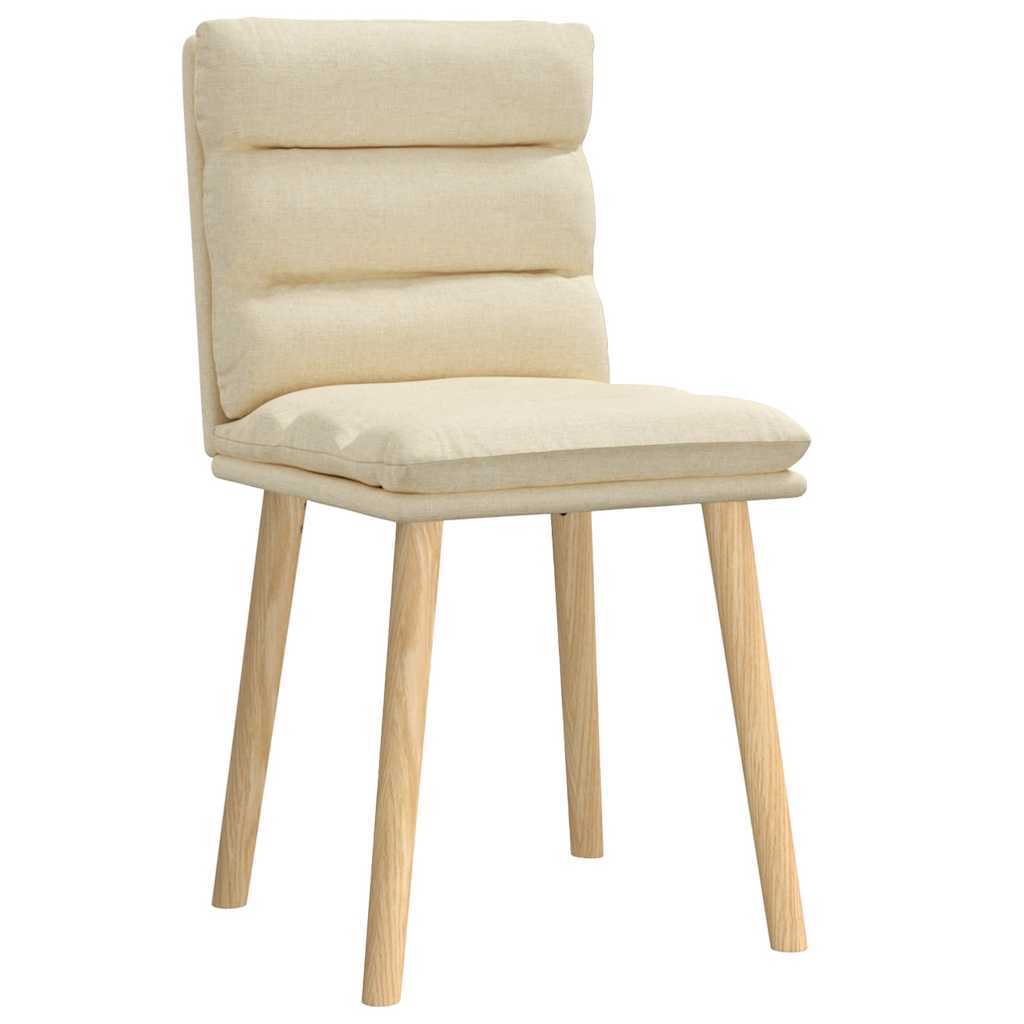 Sedie da Pranzo 2 pz Crema in Tessuto 4101300