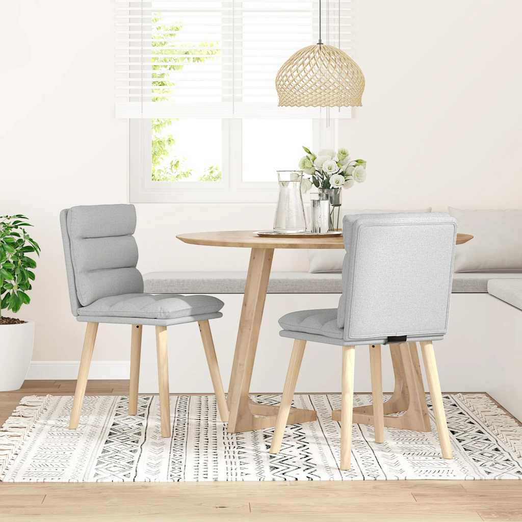 Sedie da Pranzo 2 pz Grigio Nuvola in Tessuto 4101302