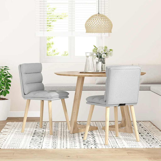 Sedie da Pranzo 2 pz Grigio Nuvola in Tessuto 4101302