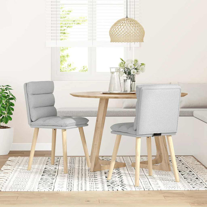 Sedie da Pranzo 2 pz Grigio Nuvola in Tessuto 4101302