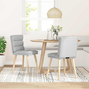 vidaXL Sedie da Pranzo 2 pz Grigio Nuvola in Tessuto