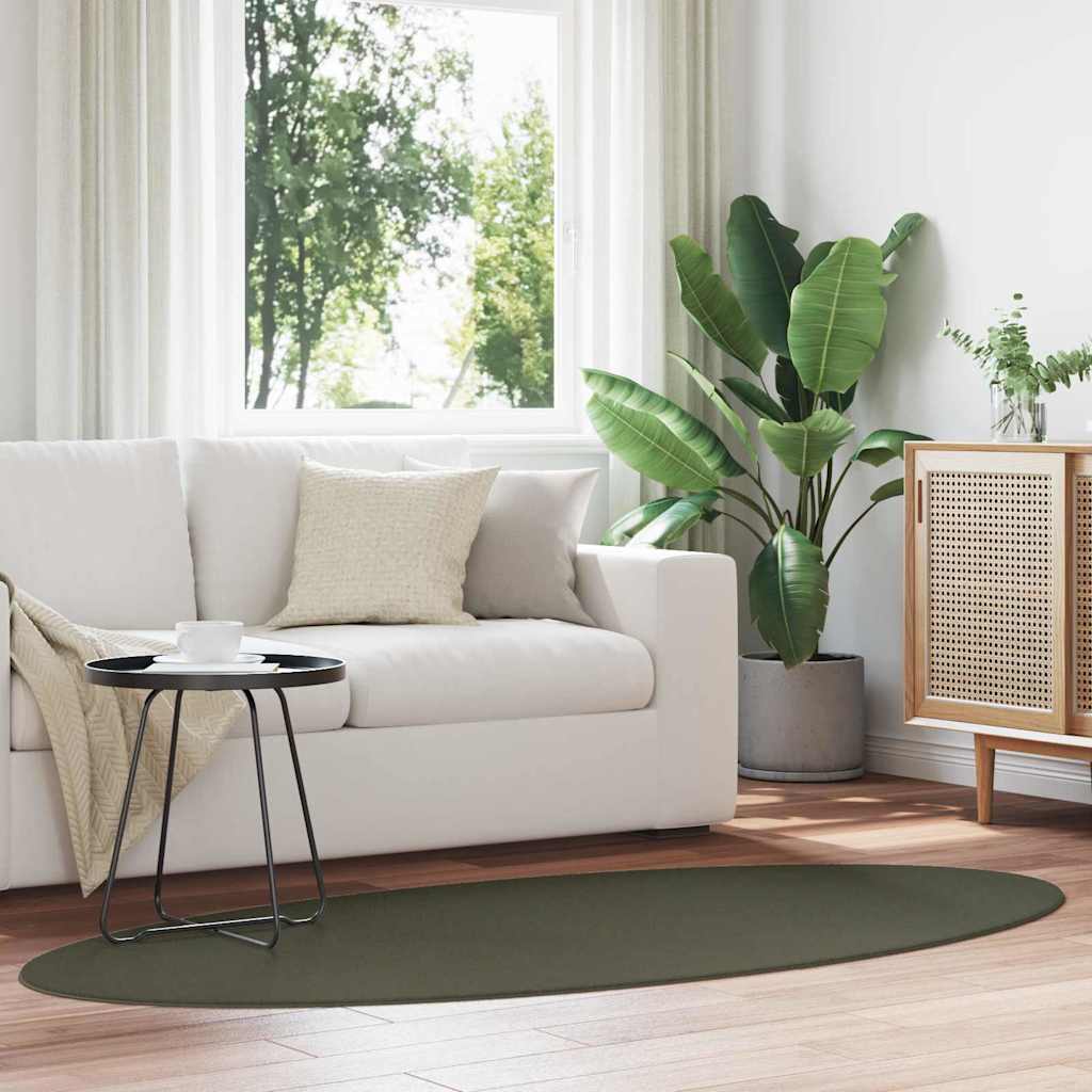 Tappeto HUARTE Verde Foresta 100 x 200 cm 100% Poliestere 4103643