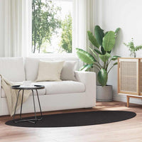 Tappeto HUARTE Nero 100 x 200 cm Poliestere 4103699