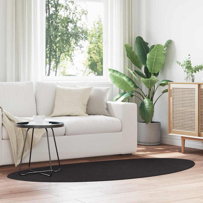 Tappeto HUARTE Nero 100 x 200 cm Poliestere 4103699