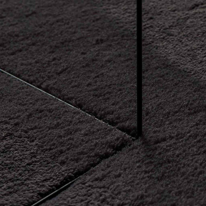 Tappeto HUARTE Nero 140 x 200 cm Poliestere 4103701