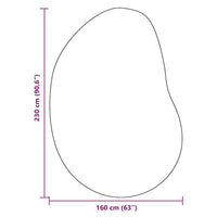 Tappeto HUARTE Antracite 160 x 230 cm Poliestere 4103709