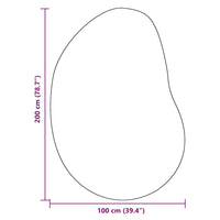 Tappeto Grigio 100 x 200 cm Poliestere 4103734