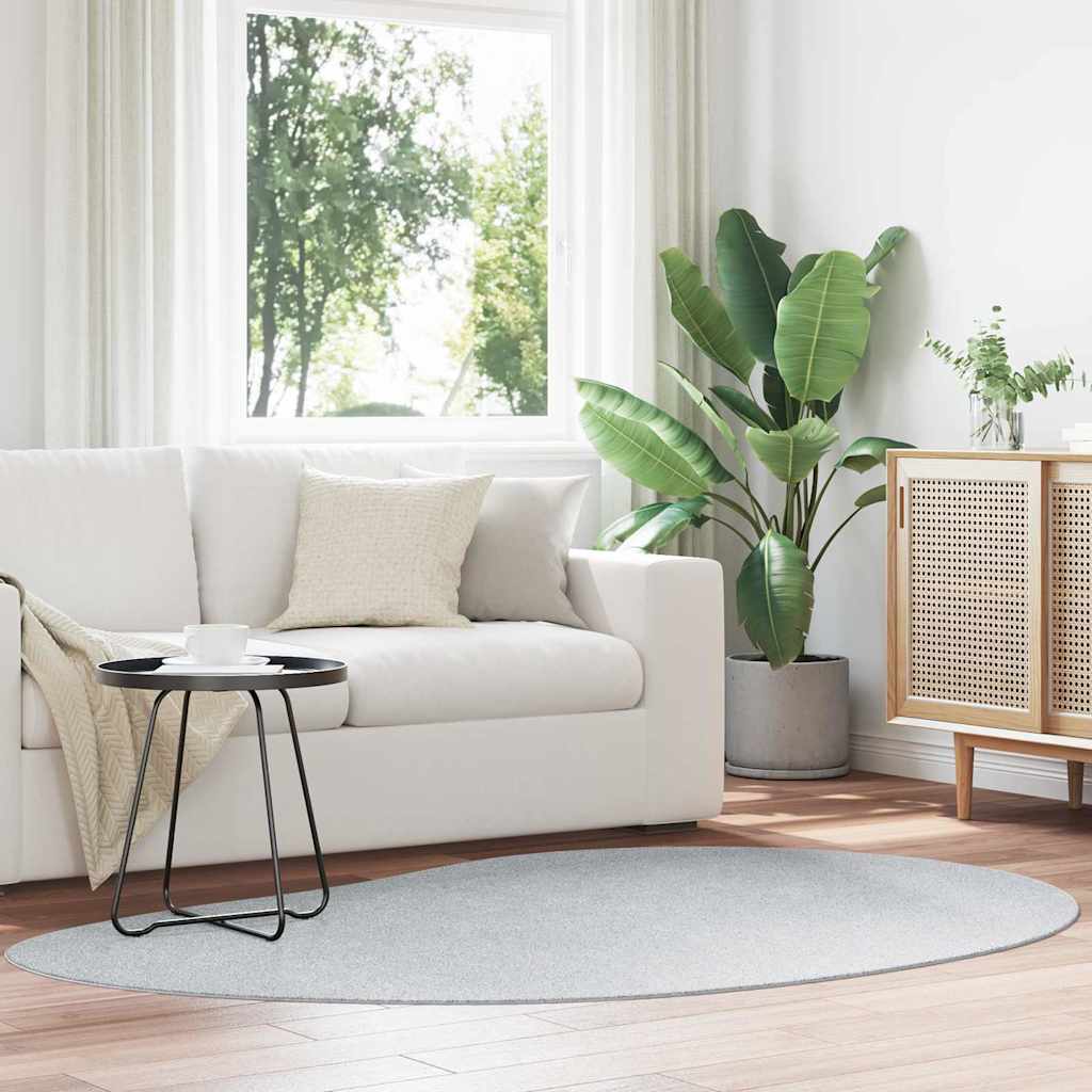 Tappeto Grigio 140 x 200 cm Poliestere 4103736