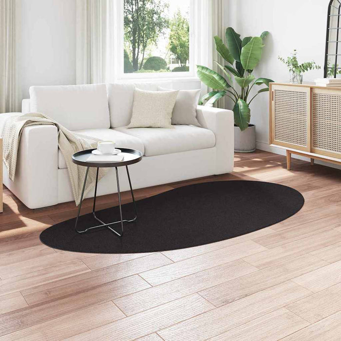 Tappeto Nero 100 x 200 cm Poliestere 4103748