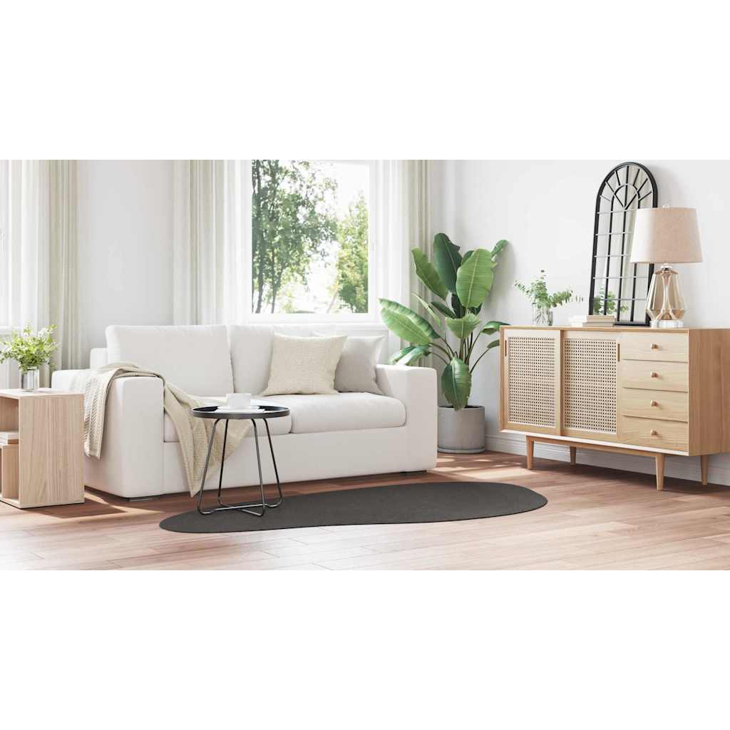 Tappeto HUARTE Antracite 100 x 200 cm Poliestere 4103755