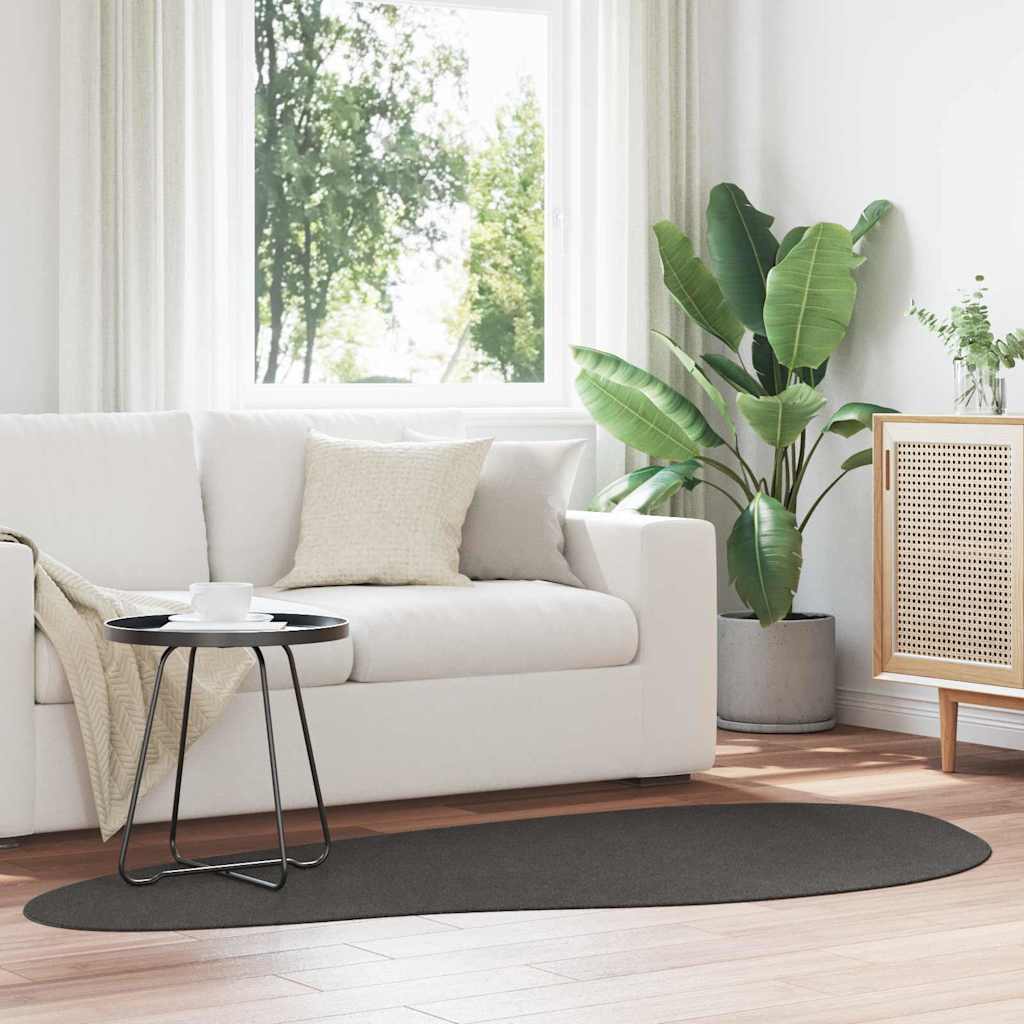 Tappeto HUARTE Antracite 100 x 200 cm Poliestere 4103755