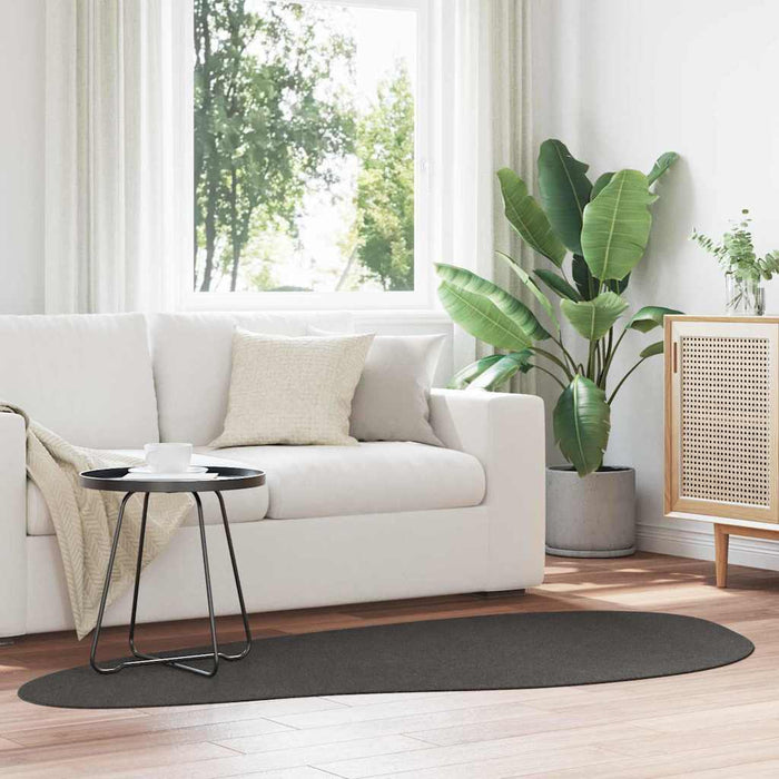 Tappeto HUARTE Antracite 100 x 200 cm Poliestere 4103755