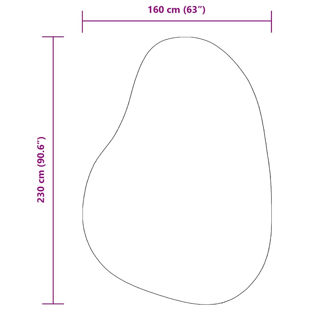 Tappeto HUARTE Antracite 160 x 230 cm Poliestere 4103758