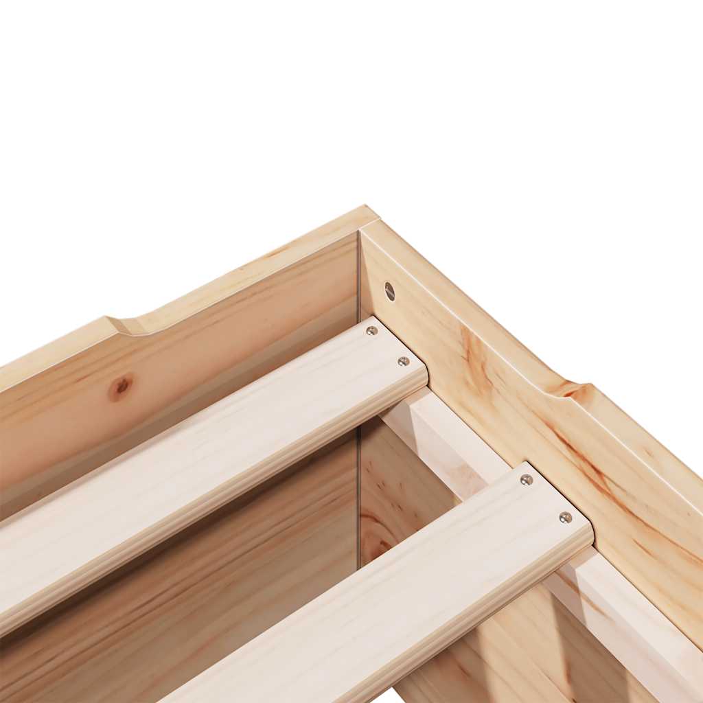 Giroletto senza Materasso Impilabile 75x190 cm Legno Massello 859211