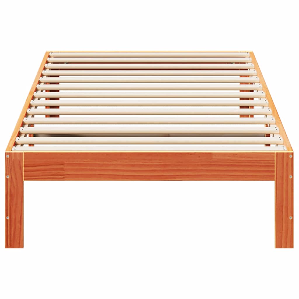 vidaXL Letto senza Materasso Marrone Cera 80x200 cm Legno di Pino