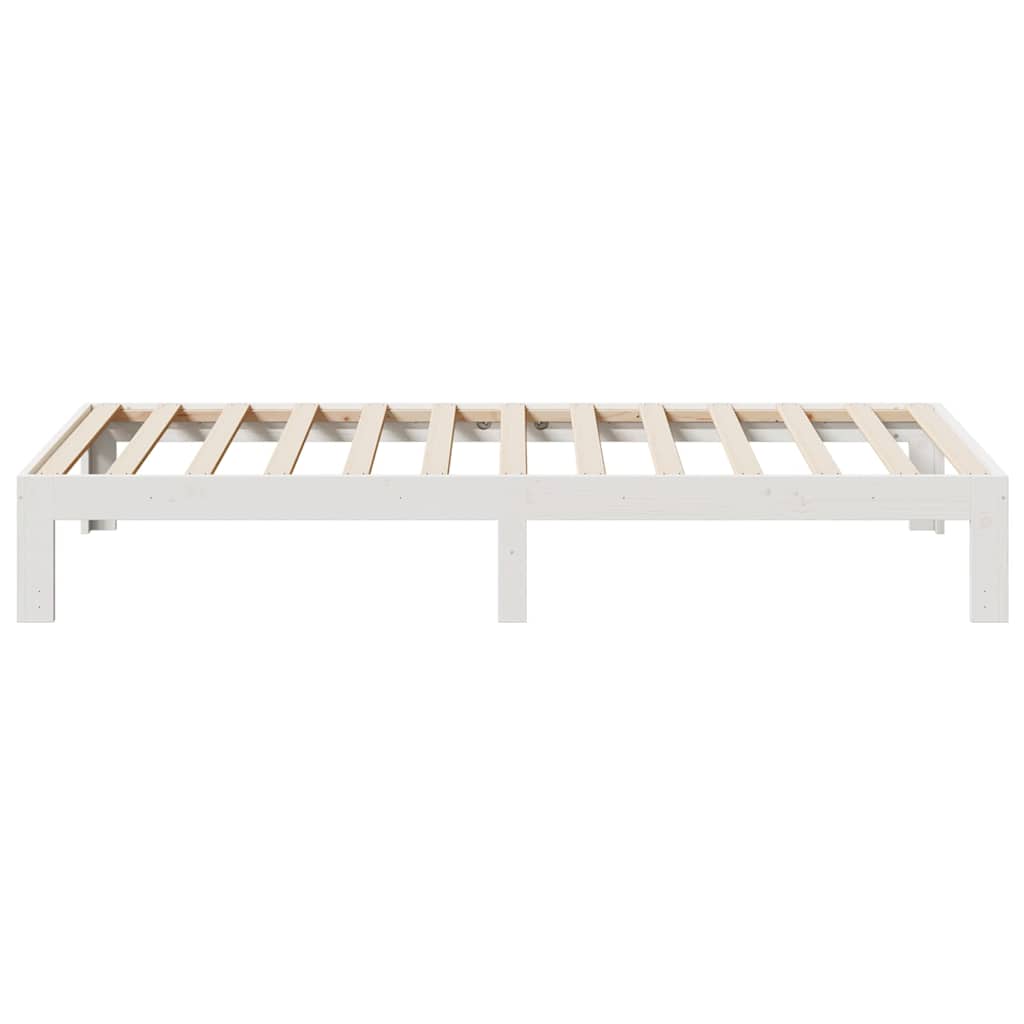vidaXL Giroletto senza Materasso Bianco 90x200 cm Legno Massello Pino