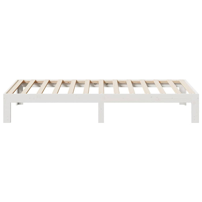 vidaXL Giroletto senza Materasso Bianco 90x200 cm Legno Massello Pino